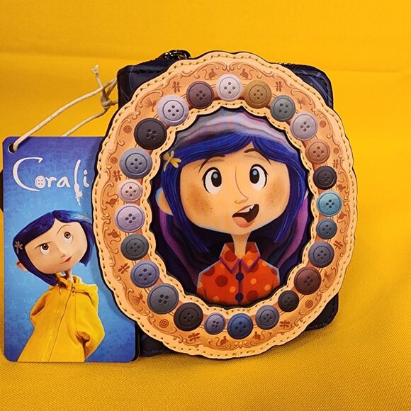Loungefly Coraline Portal Button Frame Lenticular Zip Wallet NEW - Picture 15 of 15
